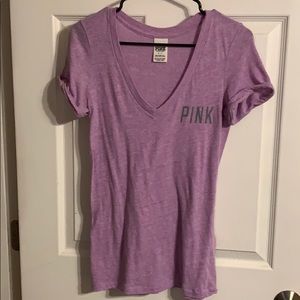 PINK purple v neck